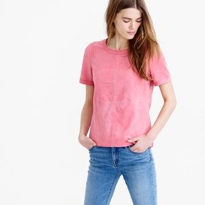 Jcrew Collection Lace-up Back Suede Top